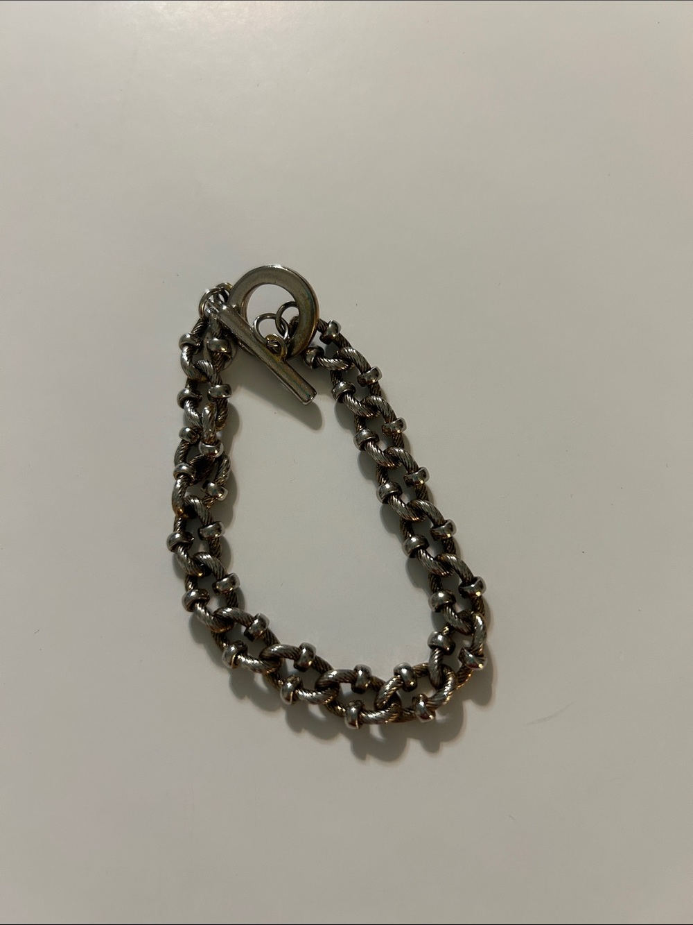 Cookie Lee Silver-Tone Toggle Chain Bracelet